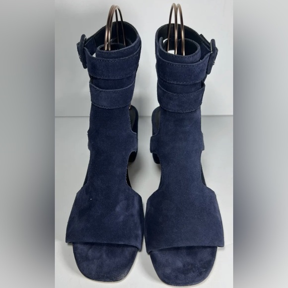 Rag & Bone Madison CutOut Navy Blue Suede Block Heel Sandal EUR 38 - Picture 7 of 9